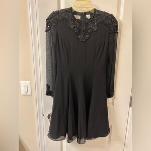 Niteline Elegant Black Beaded Gown